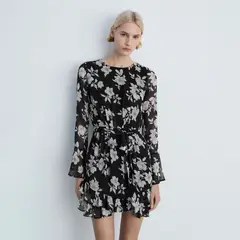 MANGO - Vestido Mujer Corto con Estampado