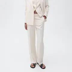 MANGO - Pantalón Mujer Tiro medio