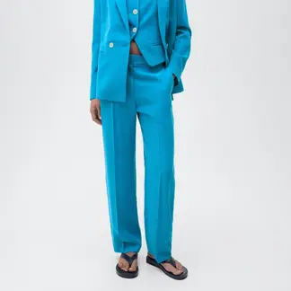 MANGO - Pantalón Mujer Tiro medio