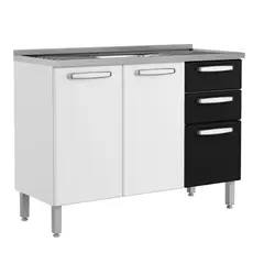 BERTOLINI - Mueble Inferior Evidence- Bl yNeg 1