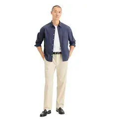 DOCKERS - Camisa Hombre Manga larga Recto de Algodón