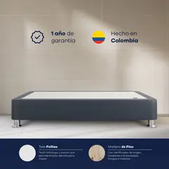 COMODISIMOS - Base Cama Tamaño Semidoble en Madera Essential, 120 x 190 cm