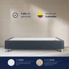 COMODISIMOS - Base Cama Dividida Tamaño Doble en Madera Essential (Incluye Solo 1 Mitad), 140 x 95 cm