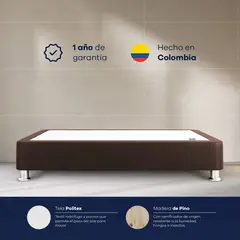 COMODISIMOS - Base Cama Dividida Tamaño Queen en Madera Essential (Incluye Solo 1 Mitad), 160 x 95 cm