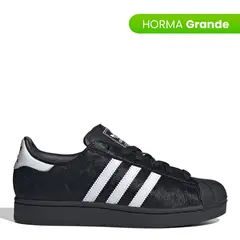 ADIDAS ORIGINALS - Tenis Moda Superstar II Mujer Negros Horma Grande