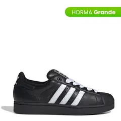 ADIDAS ORIGINALS - Tenis Moda Superstar II Hombre Negros Horma Grande