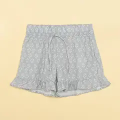 CONIGLIO - Short para Niña con Flores Cintura elásticada