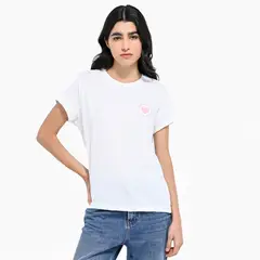 SYBILLA - Camiseta Mujer Manga corta de Algodón