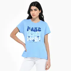 SYBILLA - Camiseta Mujer Manga corta de Algodón