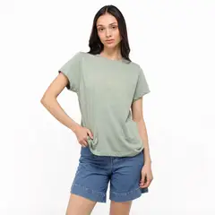 SYBILLA - Camisa Mujer Con Estampado Manga corta de Algodón