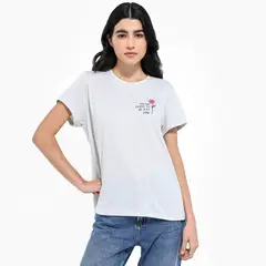 SYBILLA - Camiseta Mujer Manga corta de Algodón