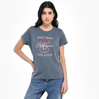 SYBILLA - Camiseta Mujer Manga corta de Algodón