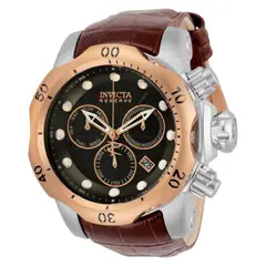 INVICTA - Reloj Hombre Reserve. Reloj Cuero Marrón