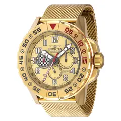 INVICTA - Reloj Unisex Racing. Reloj Acero inoxidable Dorado