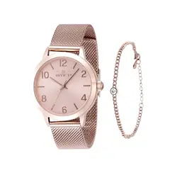 INVICTA - Reloj Mujer Wildflower. Reloj Acero Inoxidable Oro Rosa