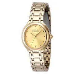 INVICTA - Reloj Mujer Wildflower. Reloj Acero inoxidable Dorado