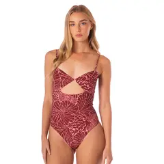 KIBYS - Vestido de baño Enterizo con copa triangular con estampado