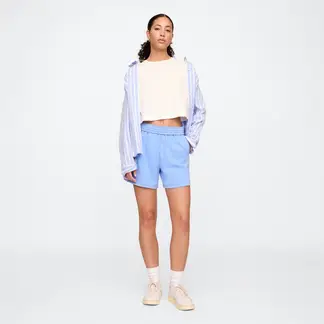 GAP - Short Mujer Tiro alto de Algodón