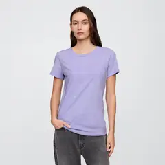 GAP - Camiseta Mujer con Estampado Manga corta de Algodón