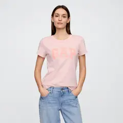 GAP - Camiseta Mujer con Estampado Manga corta de Algodón