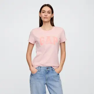 GAP - Camiseta Mujer con Estampado Manga corta de Algodón