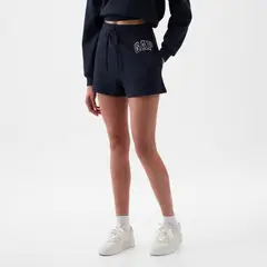 GAP - Short Mujer Tiro alto con Logo de Algodón