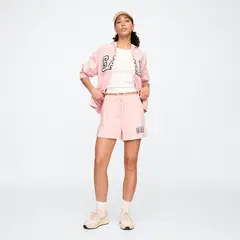 GAP - Short Mujer Tiro alto con Logo de Algodón