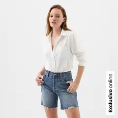 GAP - Camisa Mujer Manga larga de Algodón