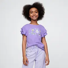 GAP - Camiseta Niña Con Flores Manga corta Algodón