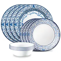 CORELLE - Vajilla Corelle: Portofino 4 puestos 12 piezas