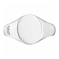 TOUS - Anillo sello de plata envejecida motivo redondo Man