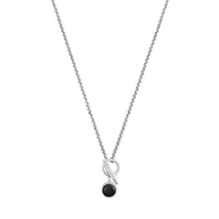 TOUS - Collar corto cadena de plata envejecida y ónix Man