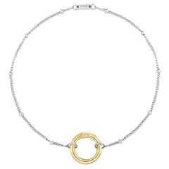 TOUS - Pulsera cadena de acero y anilla de oro Hold