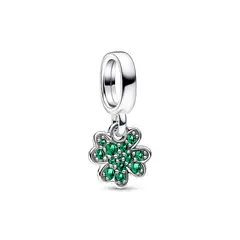 PANDORA - Charm Colgante Trébol de Cuatro Hojas Plata Esterlina