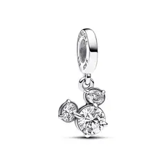 PANDORA - Charm Silueta Cabeza Brillante de Mickey Mouse Plata Esterlina