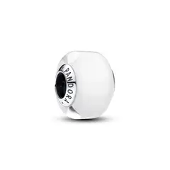 PANDORA - Charm Mini Cristal de Murano Blanco Plata Esterlina