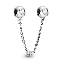 PANDORA - Cadena de Seguridad Corazones Ocultos Plata Esterlina