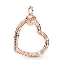 PANDORA - Colgante Moments Corazón Recubrimiento de Oro Rosa