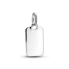PANDORA - Colgante Etiqueta Rectangular Para Grabar Plata Esterlina