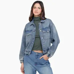 DOO AUSTRALIA - Chaqueta Mujer Oversize de Algodón