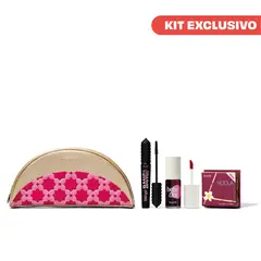 BENEFIT - Kit tinta para labios y mejillas + pestañina + bronzer + cosmetiquera Once upon a beauty moon Regalo para mamá