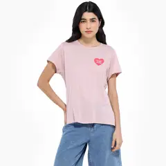 SYBILLA - Camiseta Mujer Manga corta de Algodón