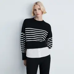 MANGO - Saco Mujer Tejido