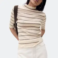 MANGO - Saco Mujer de Rayas