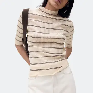 MANGO - Saco Mujer de Rayas