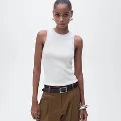 MANGO - Top esqueleto Mujer Sin mangas