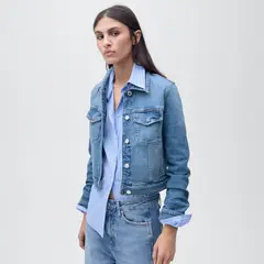 MANGO - Chaqueta de jean Mujer de Algodón