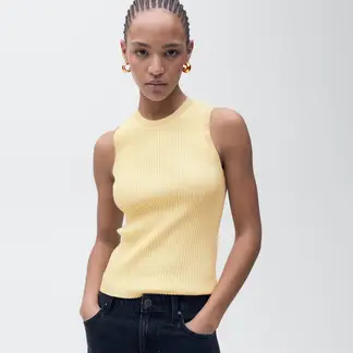 MANGO - Top esqueleto Mujer Sin mangas