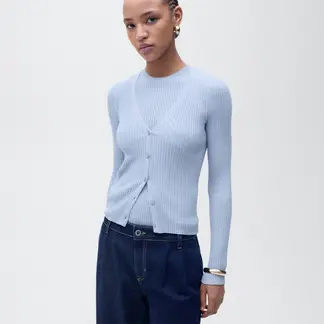 MANGO - Cardigan Mujer Tejido
