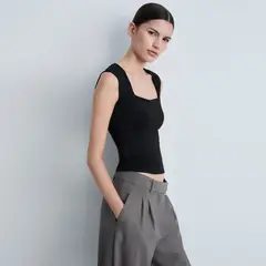 MANGO - Top esqueleto Mujer Sin mangas